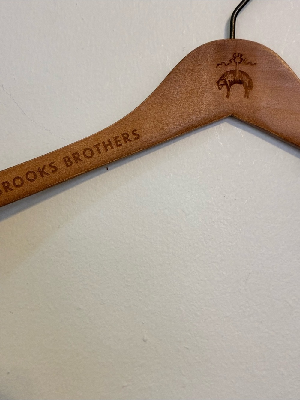 Brooks Brothers Golden Fleece Brown Wooden Hanger-Flat Iron Store